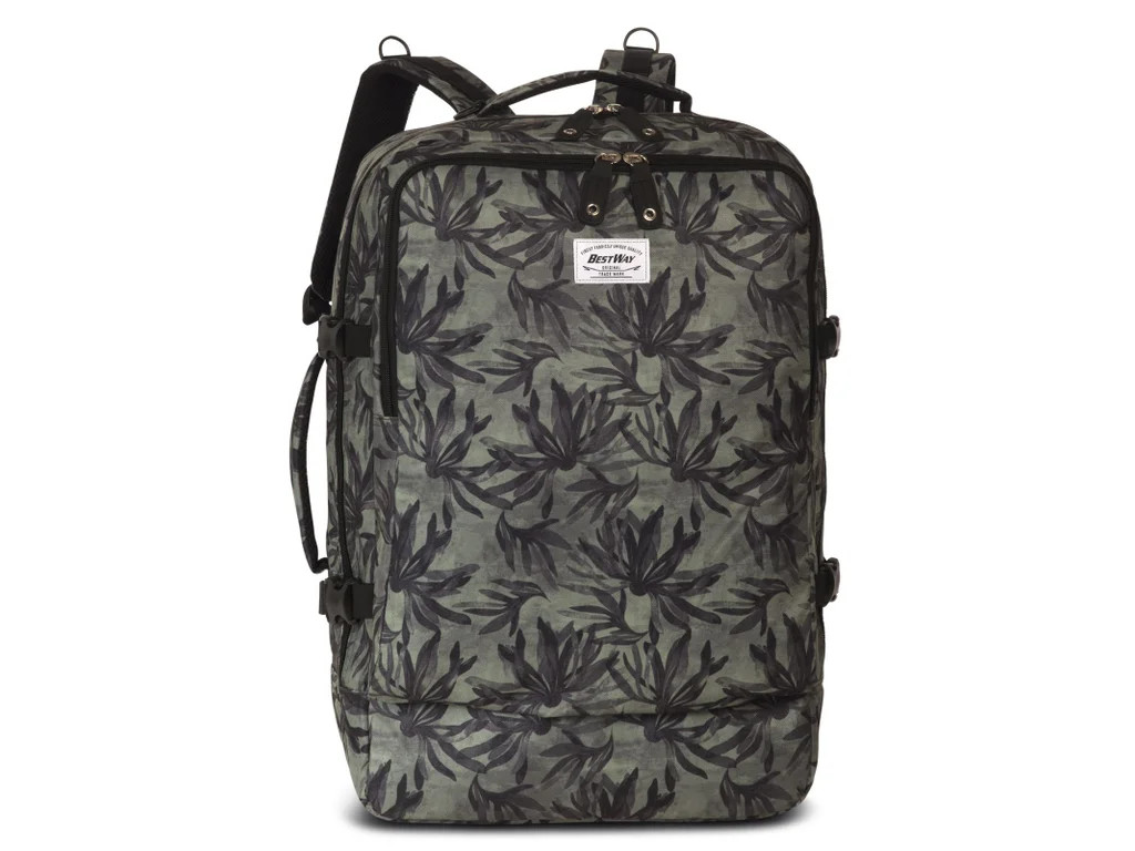 BestWay Příruční zavazadlo - batoh Cabin PRO 40252-0126 54x35x20 black / oliv-green