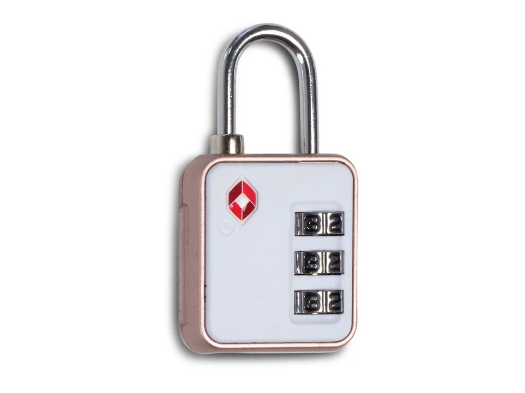 Bezpečnostní TSA kódový zámek WORLDPACK 10379 white/gold